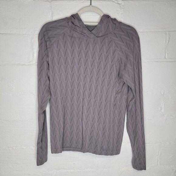 Athleta Tops - Athleta Women's Medium Running Shirt Top Hood Thumb Holes Gray